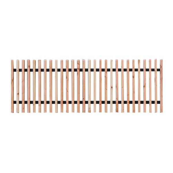 Douglas lattenhekwerk met zwart gecoate liggers onbehandeld - 180 x 80 cm - Afbeelding 1